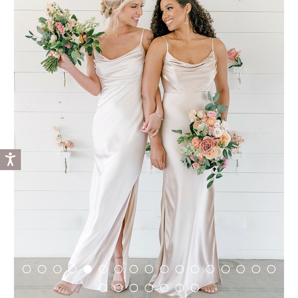 Revelry Soft Champagne Satin Dress